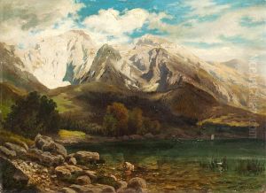 Der Hohe Goll Bei Berchtesgaden by August Wilhelm Leu