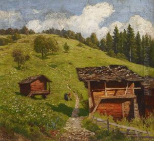 "almlandschaft" by Otto Friedrich Leu