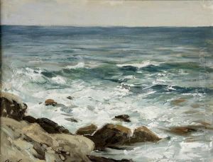 A Rocky Coast Line by Otto Friedrich Leu