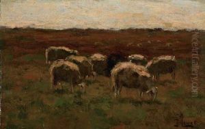 Landschap Met Schapen by Johannes Karel Leurs