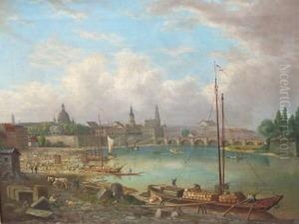 Dresden - Blick Uber Die Elbe Auf Das Altstadtpanorama Mit Frauenkirche, Hofkirche Und Semperoper - view 1