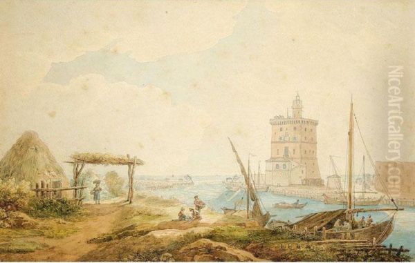 Indistinctly Signed In Black Ink, Lower Left - view 1