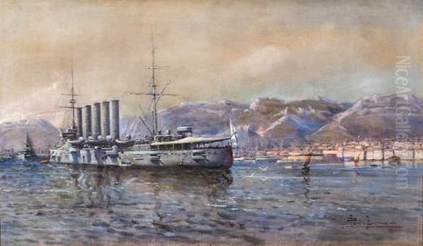 Navire Russe Dans La Rade De Cannes. - view 1