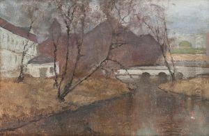 River Landscape by Vassilij Levi