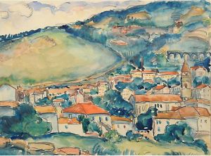 Paesaggio Con Case by Adolfo Levier