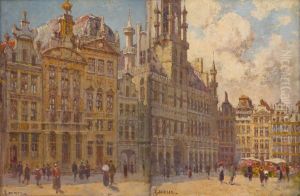 Marche Aux Fleurs by Sophus Theobald Levinsen