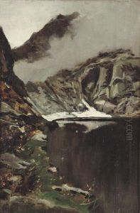 Lago Del Mucrone by Giuseppe Augusto Levis