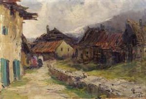 Baita Di Montagna by Giuseppe Augusto Levis