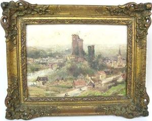 Village Landscape With Ruins