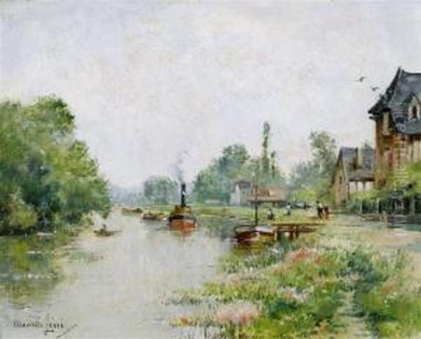Ships On The Seine In Normandy - view 1