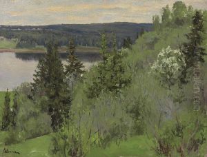 Landscape With A Lake by Isaak Ilyich Levitan