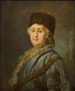 Portrait Of Catherine Ii by Dimitri Gregoriovitc Levitsky