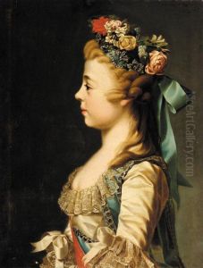 A Portrait Of Grand Duchess Alexandra Pavlovna In Childhood, C.1791 by Dimitri Gregoriovitc Levitsky