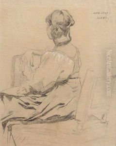 Jeune Femme De Dos by Alphonse Levy