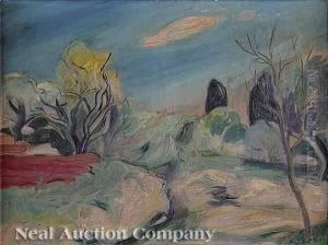 Beyond The Red Fields by Rudolf Levy