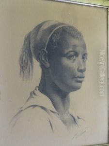 Portrait D'africain by Levy Vassily