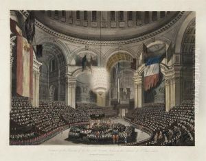Interment Of The Remains Of The Late Lord Viscount Nelson Inthe Cathedral Of St Paul by Lewis, Frederick Christian
