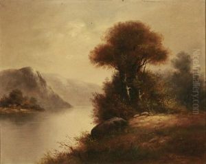 Mountain River Landscape by Henry Lewis