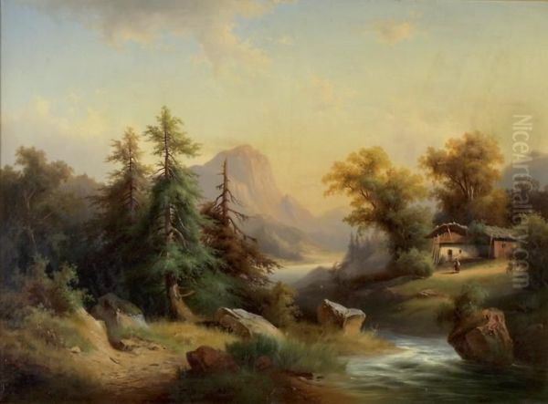 Wildbach In Alpenlandschaft - view 1