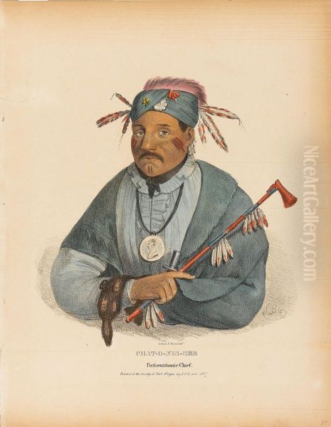 Chat-o-nis-see, Pottowattomie Chief; Weesh-cub,or The Sweet; Ker-o-menee, A Celebrated Winnegabo Chief - view 1