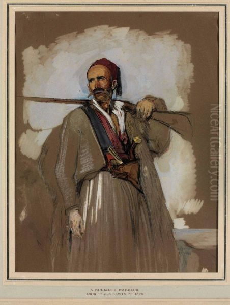 A Suliot Warrior, With His Gun Over One Shoulder - view 1