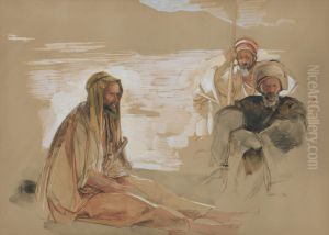 Study Of Three Arabs by John Frederick Lewis