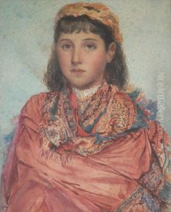 Girl In A Patterned Shawl