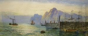 Harbour Scene With Cliffs