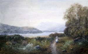 Landscape With Woman Beside A Loch