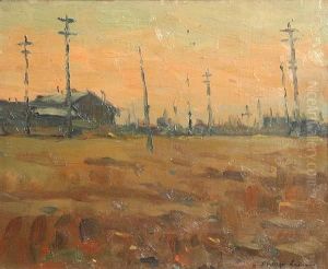Sunset At Estuary by Phillips Frisbie Lewis