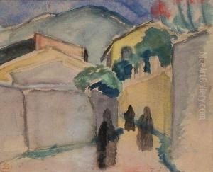 Femmes Dans La Rue En Orient by Sonia Lewitska