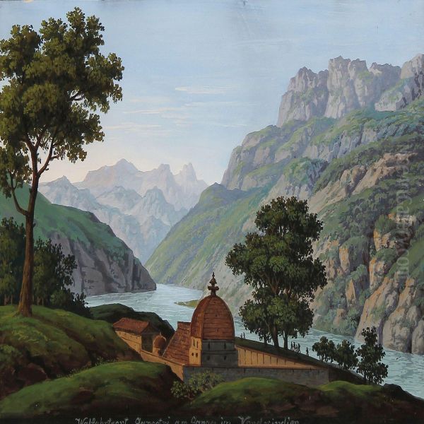 Walfahrtsort Gangotri Am Ganges In Vorderindien - view 1