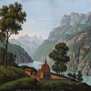 Walfahrtsort Gangotri Am Ganges In Vorderindien