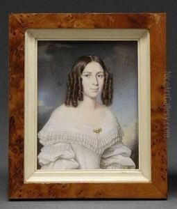 Damenportrat. by Eduard Friedrich Leybold