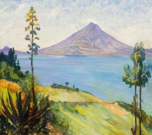 Tropical Landscape Around Lake Atitla In Guatemala