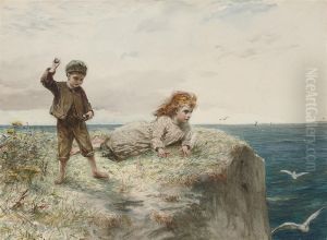 On The Cliffs by Otto Leyde