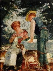 La Couture Dans Le Jardin by Louis Leydet