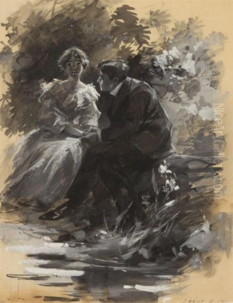 Courting Couple In A Glade - view 1