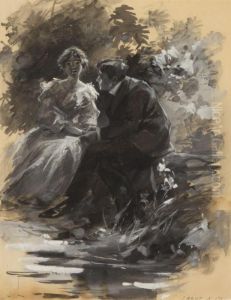 Courting Couple In A Glade by Joseph Christian Leyendecker