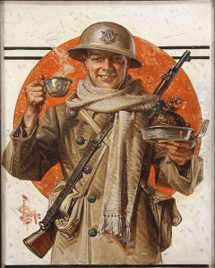 A Soldier""""s Thanksgiving - Saturday Evening Post Cover by Joseph Christian Leyendecker