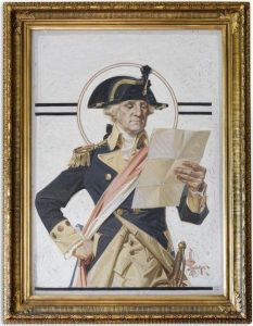 George Washington, Cover For The Saturday Evening Post by Joseph Christian Leyendecker