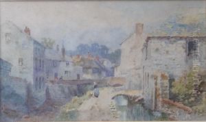 Strret Scene, Lyme Regis by Alfred Leymann