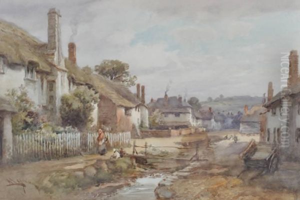 Street Scene In Otterton, Devon - view 1