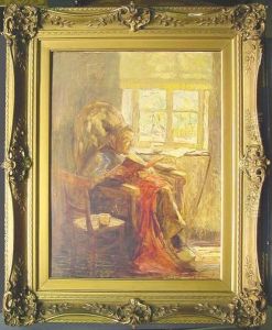 Reading Beside A Window by Piet Leijsing