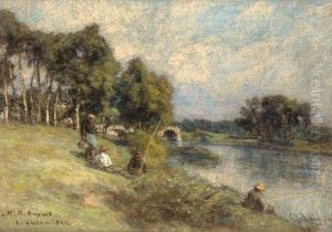 Paysage Fluvial Aux Pecheurs Paysage Fluvial Aux Pecheurs