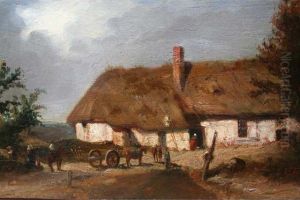Cour De Ferme by Charles Marie Lhuillier