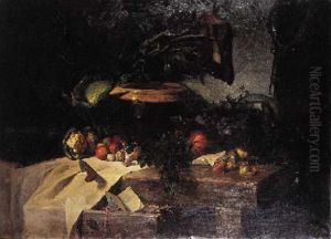 Nature Morte Aux Fruits Et Legumes by Charles Marie Lhuillier