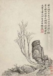 Bare Tree, Bamboo, And Rock Bare Tree, Bamboo, And Rock