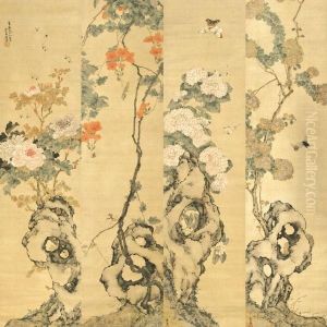 Flowers And Insects by Ju Lian