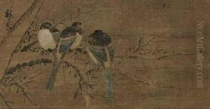 Birds In A Winter Forest Birds In A Winter Forest